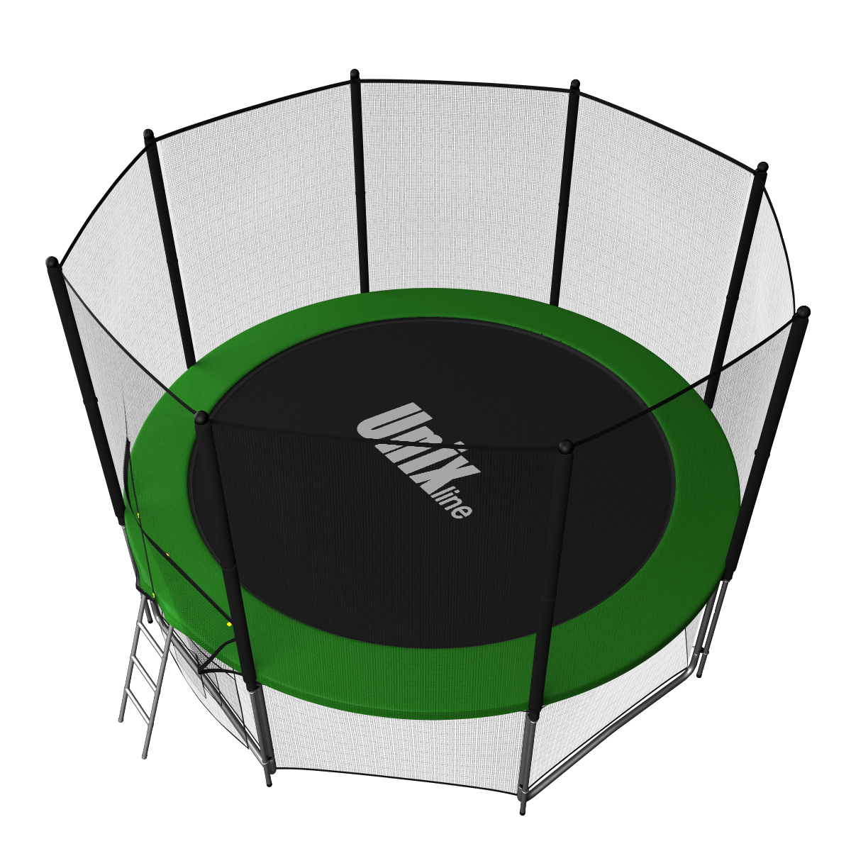 Батут UNIX Classic 8 ft (outside) с защитной сетью и лестницей диаметром 8 ft (244 см) Батут UNIX Classic 8 ft (outside) с защитной сетью и лестницей диаметром 8 ft (244 см)