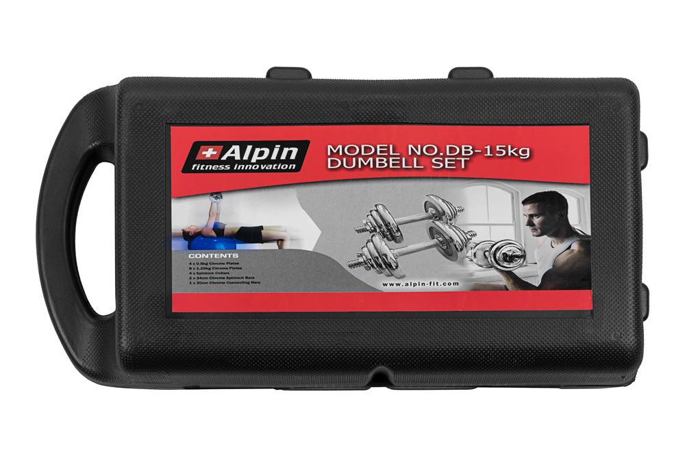 Набор гантелей в чемодане Alpin DB-15 Набор гантелей в чемодане Alpin DB-15
