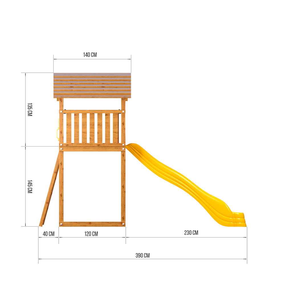Размеры детского городка Jungle Gym Cottage Размеры детского городка Jungle Gym Cottage