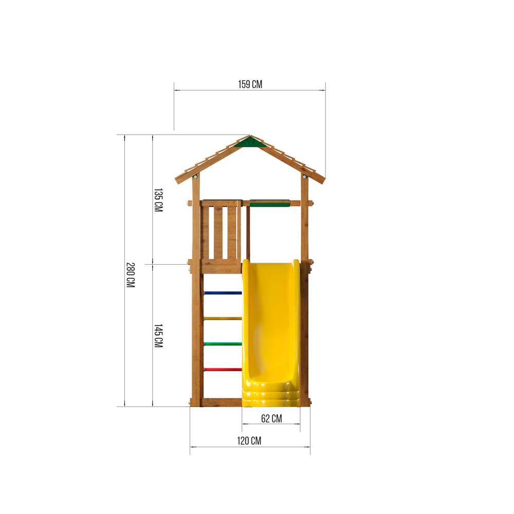 Размеры детского городка Jungle Gym Cottage Размеры детского городка Jungle Gym Cottage