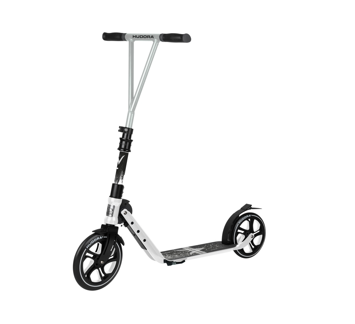 Самокат для взрослых и детей HUDORA Big Wheel Generation V 230 белого цвета Самокат для взрослых и детей HUDORA Big Wheel Generation V 230 белого цвета