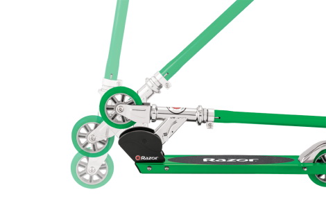 Складной механизм детского самоката с подсветкой Razor S Scooter зелёного цвета Складной механизм детского самоката с подсветкой Razor S Scooter зелёного цвета
