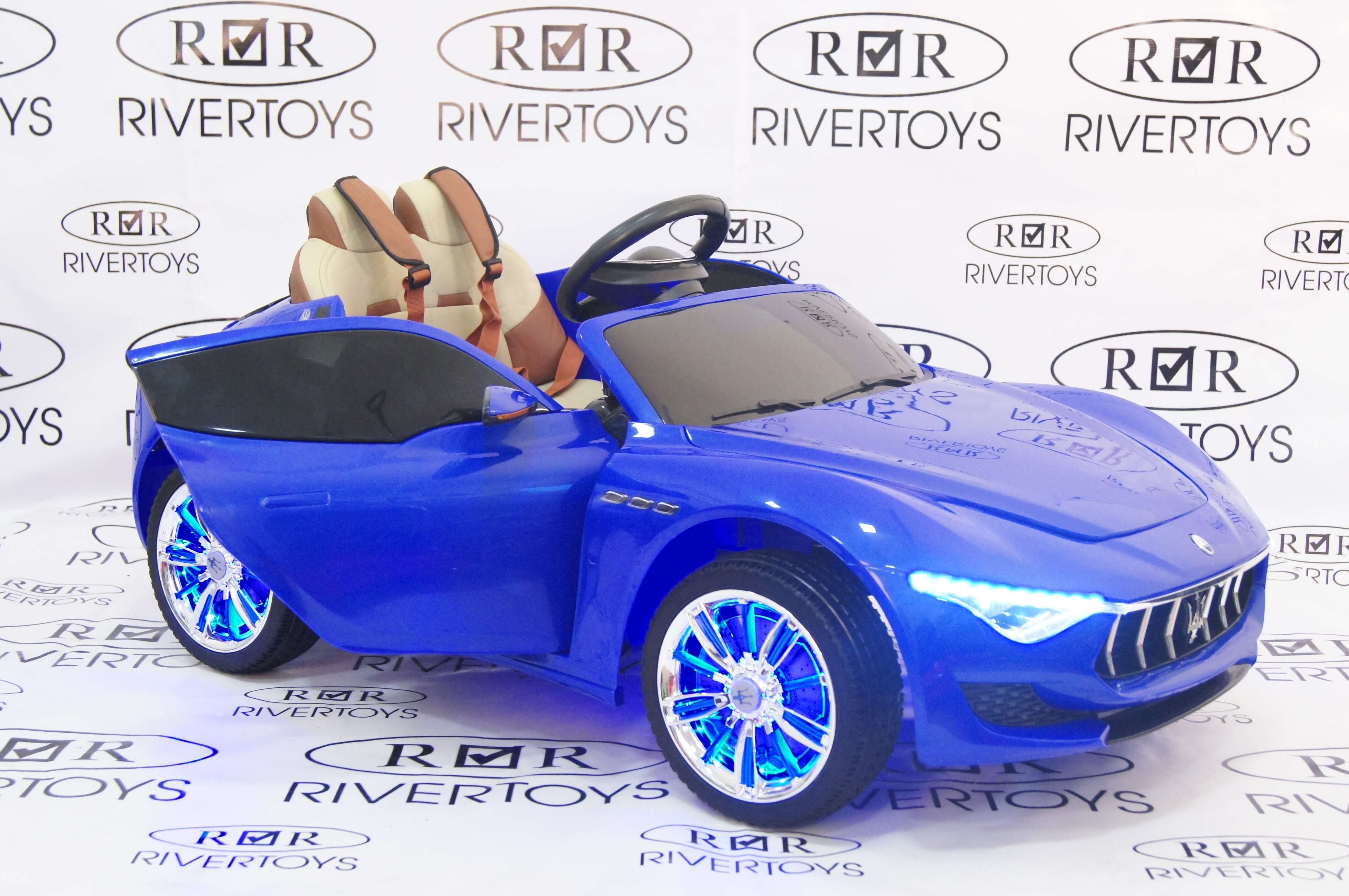 Электромобиль детский RiverToys Maserati A005AA (лицензия) синего цвета Электромобиль детский RiverToys Maserati A005AA (лицензия) синего цвета