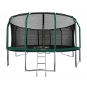 Батут с внутренней страховочной сеткой и лестницей Arland Premium 16FT Inside Dark green диаметром 16 футов (4,88 м)